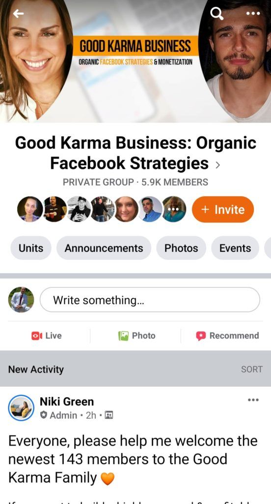 use facebook groups to get sales